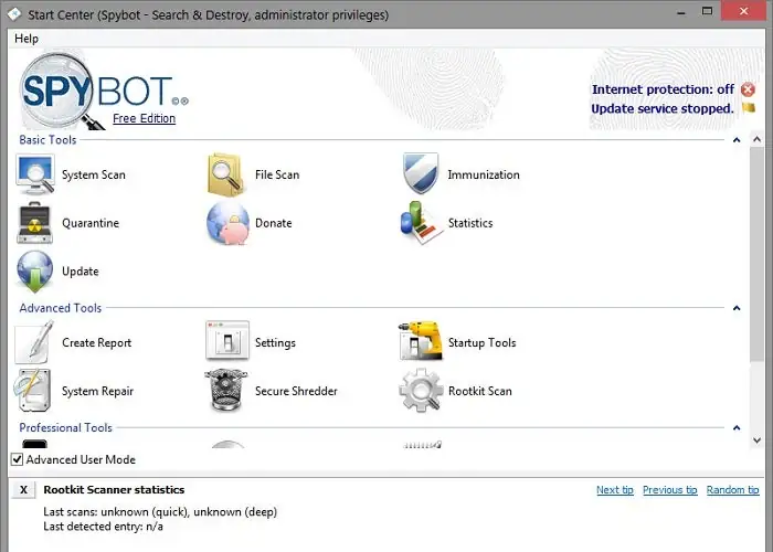 Spybot-Search & Destroy